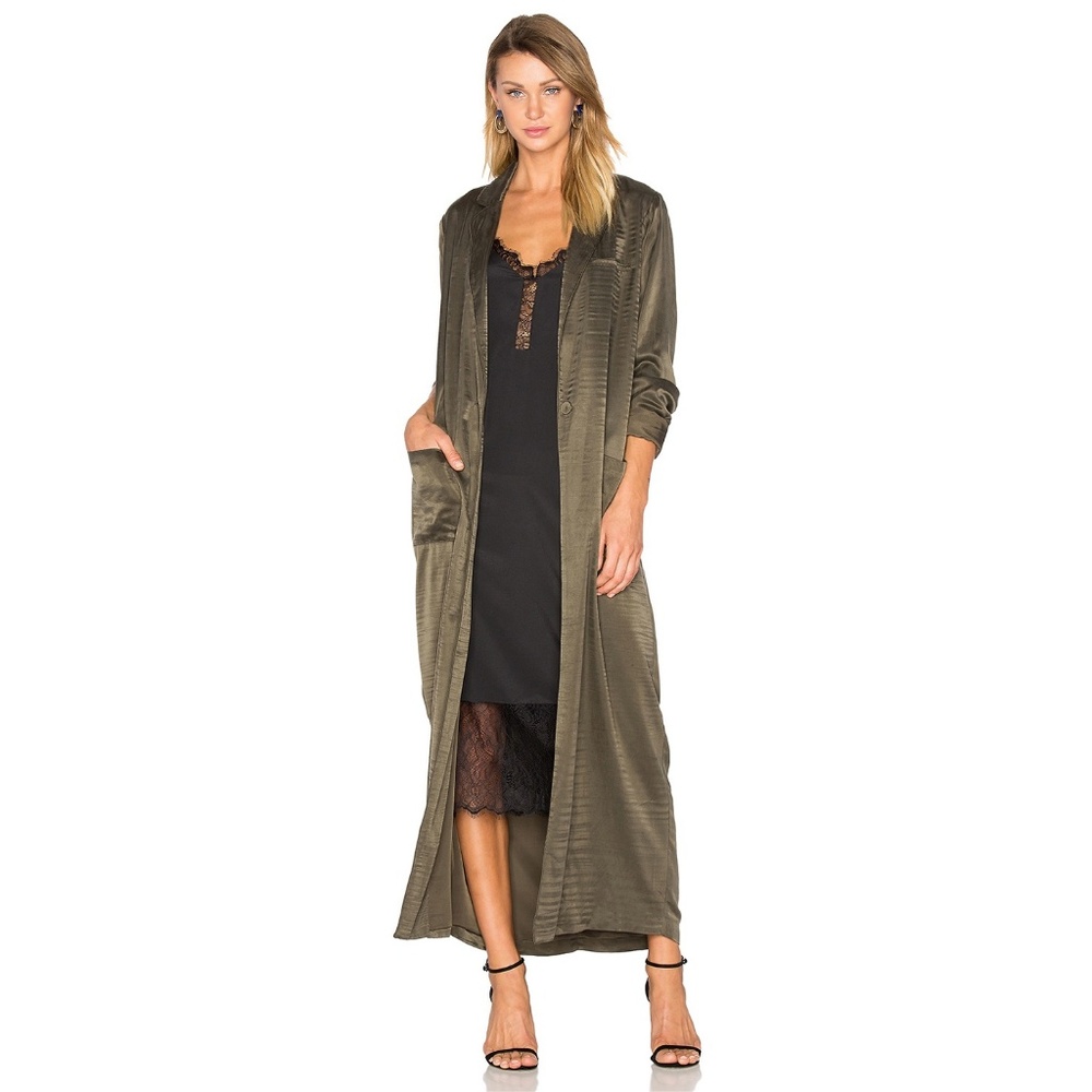 House of Harlow x REVOLVE Deep Olive Maxi Coat
